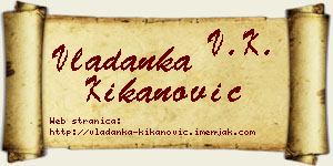 Vladanka Kikanović vizit kartica